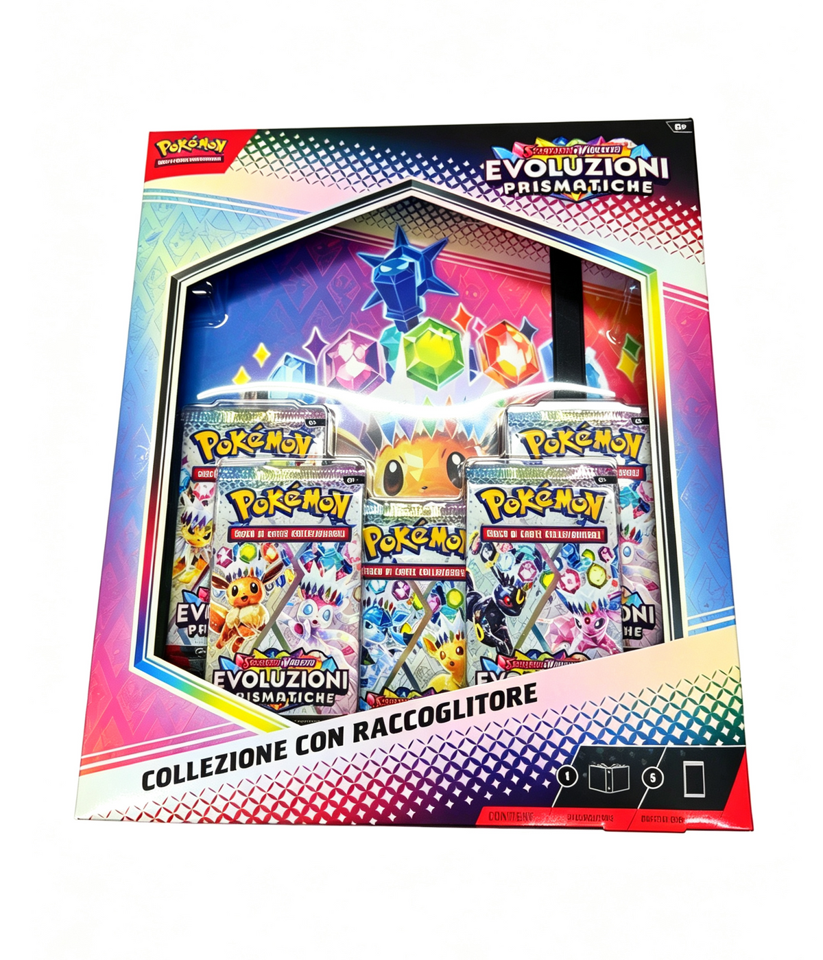 `Pokémon Scarlatto e Violetto Evoluzioni Prismatiche Collezione con Raccoglitore ITA`