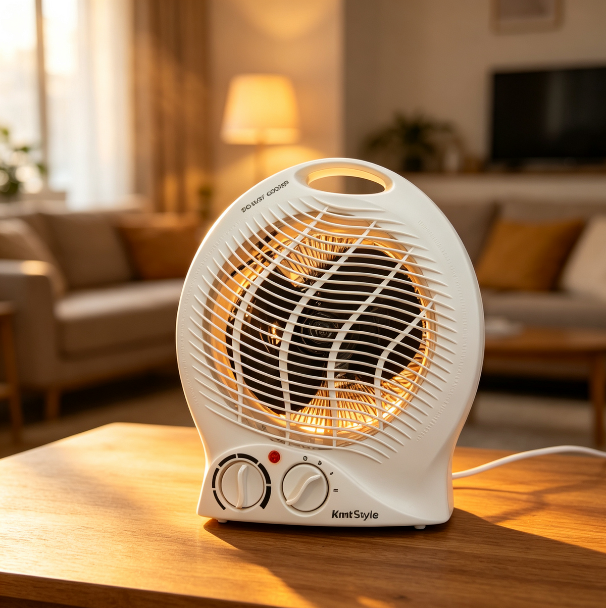 Termoventilatore Elettrico Portatile KmtStyle, 1000W / 2000W, Regolazione Temperatura, per Casa e Ufficio