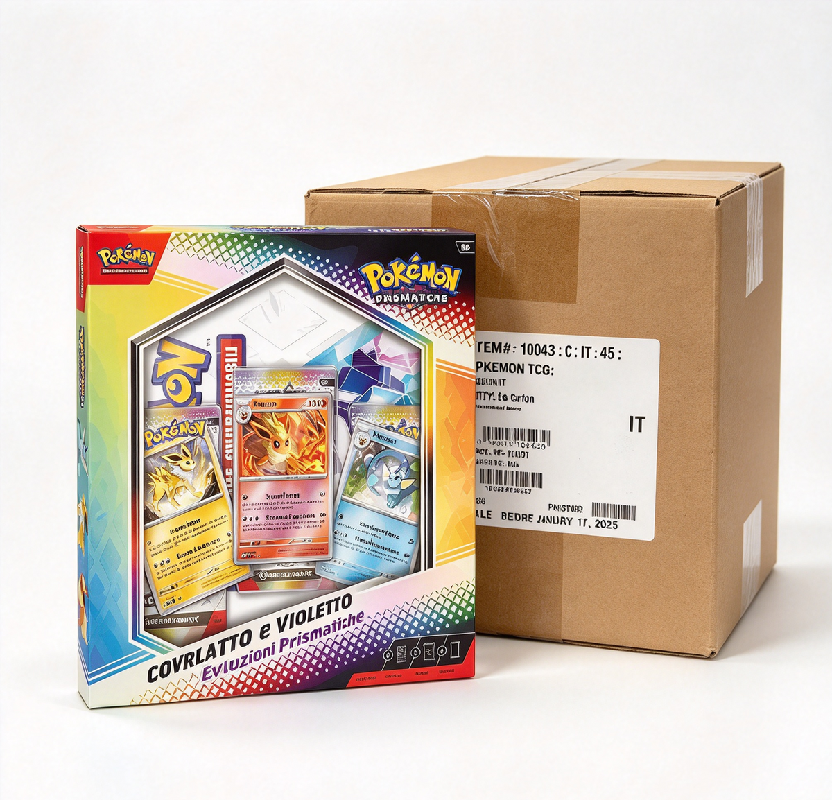 case 6 Pokemon Evoluzioni Prismatiche Collezione con Poster - Ita