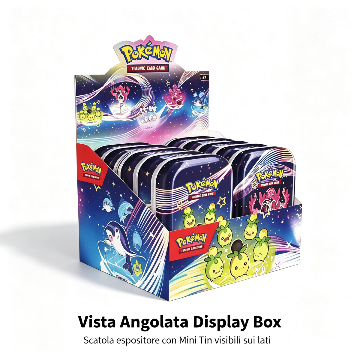 Display Box 10 Mini Tin Pokémon Destino di Paldea