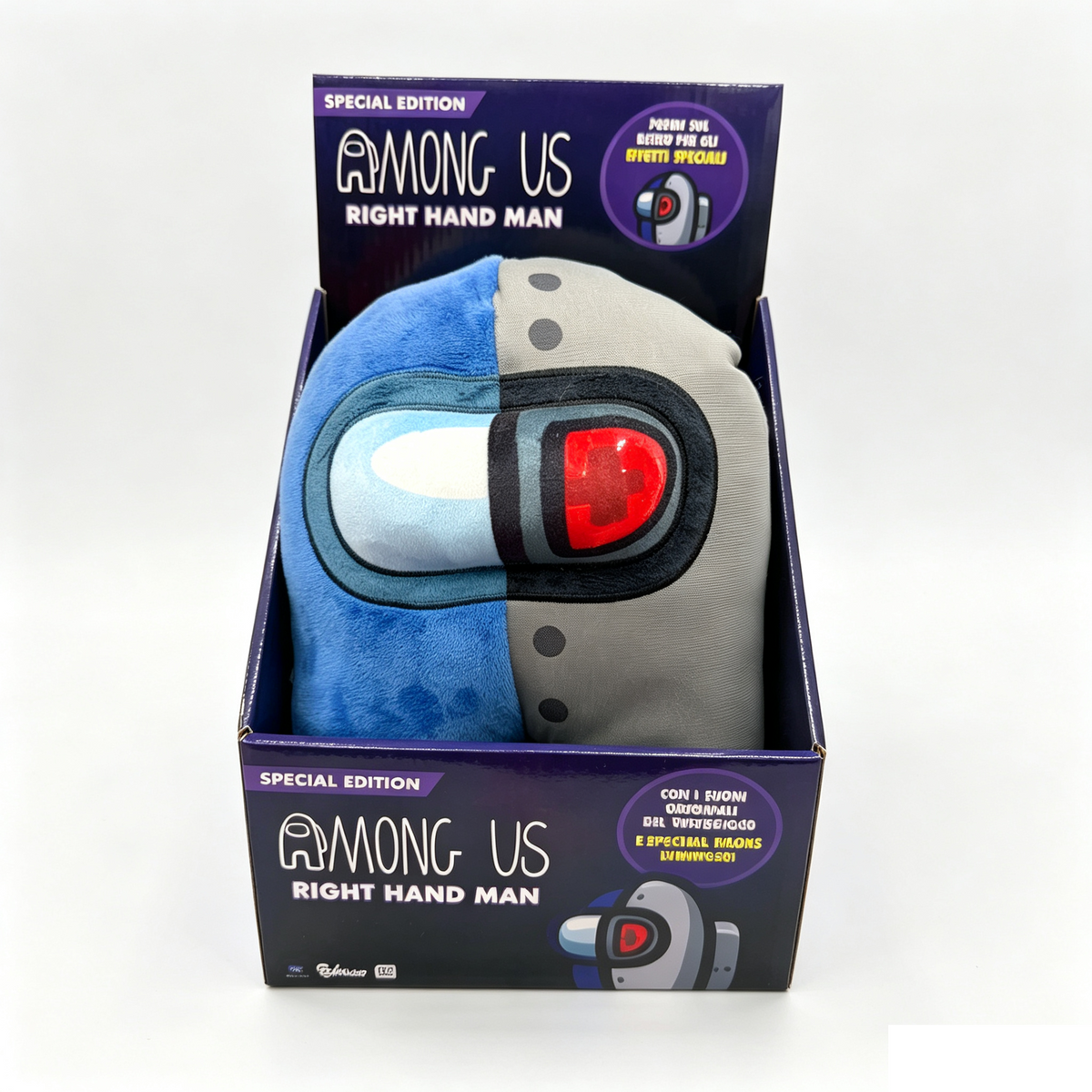 Peluche Among Us Right Hand Man Special Edition con Suoni e Visore Luminoso, Giocattolo Originale