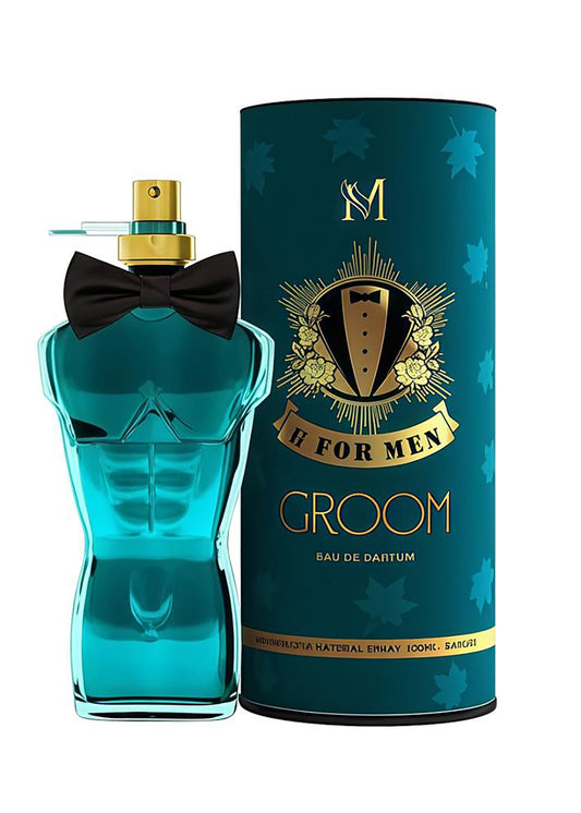 M by Marmar Groom Eau de Toilette Spray per Uomo, Fragranza Orientale Fougère, Flacone Classico da 3,4 fl oz, Ottimo Regalo per Tutti i Tipi di Pelle