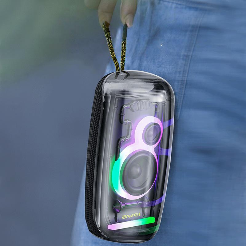 Altoparlante Bluetooth portatile wireless con luce
