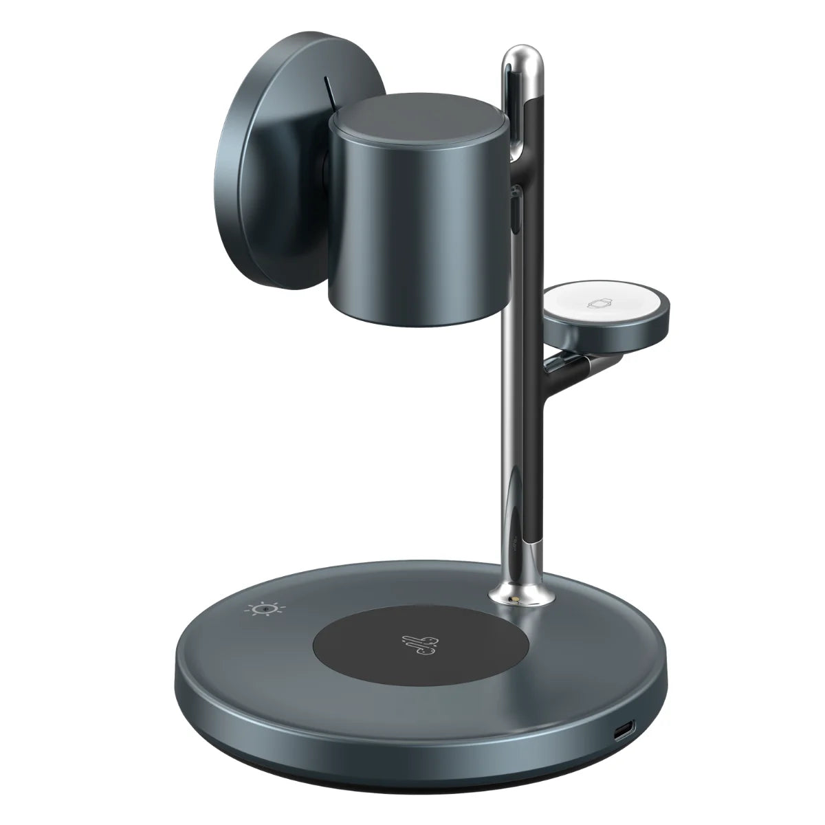 Stazione di Ricarica Wireless 3‑in‑1 HAVIT Certificata Qi2 25W, Supporto Magnetico per Smartphone, Orologio e Auricolari, con Luce LED ambientale