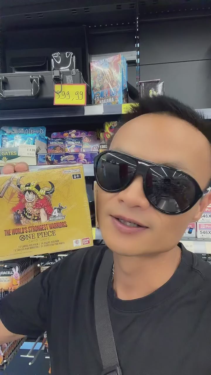 Load video: One Piece OP-17 Booster box 24 Bustine versione Inglese