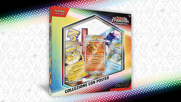 case 6 Pokemon Evoluzioni Prismatiche Collezione con Poster - Ita