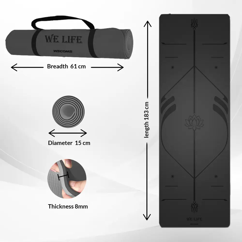 Tappeto joga professionale black SPORT