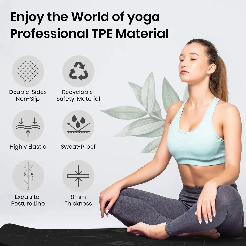 Tappeto joga professionale black SPORT