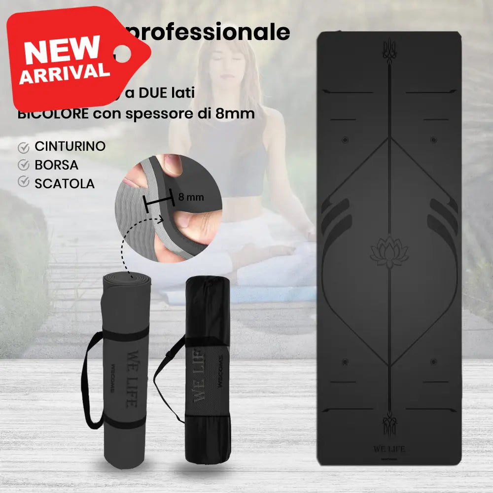 Tappeto joga professionale black SPORT