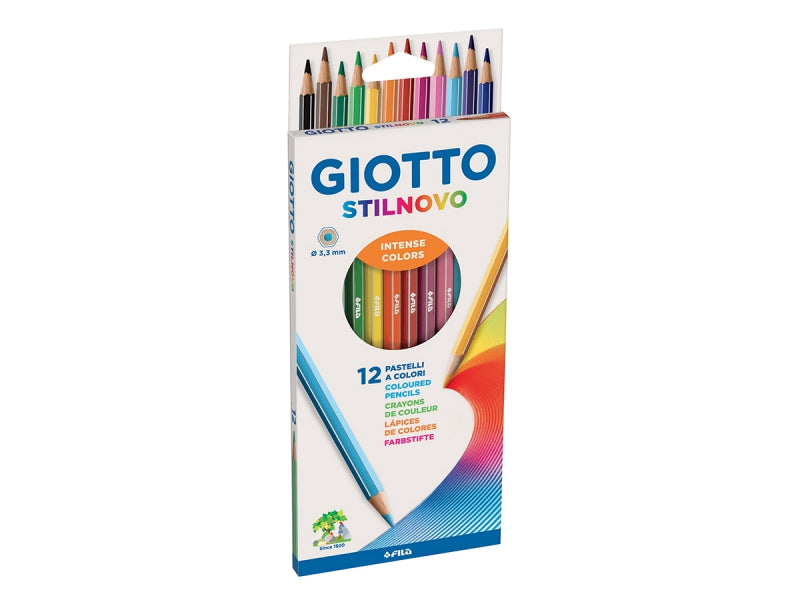 Pastello giotto stilnovo scatola 12 colori 2565